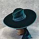 'Emerald' retro velvet hat. Hats1. Felt Hats Shop. Online shopping on My Livemaster.  Фото №2