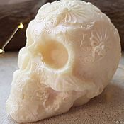 Сувениры и подарки handmade. Livemaster - original item candles: Soy Shaped Candle Skull. Handmade.