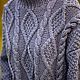 Jerseys: Blue-gray handmade oversize sweater in stock. Sweaters. Kardigan sviter - женский вязаный свитер кардиган оверсайз. Online shopping on My Livemaster.  Фото №2