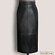 Straight skirt 'Makaria' made of genuine leather/ suede (any color), Skirts, Podolsk,  Фото №1