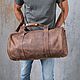 Кожаная Дорожная сумка Duffle Dark Brown. Дорожная сумка. Manticastore. Ярмарка Мастеров.  Фото №7