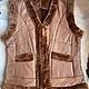 Women's leather vest made of genuine sheepskin, Vests, Moscow,  Фото №1