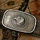 Leather belt with cast buckle ' eagle of the ninth Legion', Straps, Tolyatti,  Фото №1