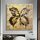 Golden Interior Painting with Gold Butterfly Golden Painting, Pictures, Moscow,  Фото №1