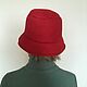 Panama made of sheepskin sheepskin coats natural women's red suede for winter. Hats1. Alison. Online shopping on My Livemaster.  Фото №2
