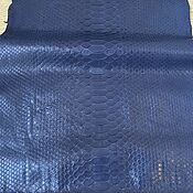 Материалы для творчества handmade. Livemaster - original item Python skin, in blue, soft dressing.. Handmade.