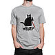 T-shirt with 'What' print?', T-shirts and undershirts for men, Moscow,  Фото №1