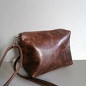 Сумки и аксессуары handmade. Livemaster - original item Leather bag. Crossbody bag. Puglias. Brown vintage. Handmade.