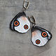Order Butterfly earrings made of Taenaris catops leather. medwedkoLeather. Livemaster. . Earrings Фото №3