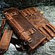 Скрутка для ножей, кожа Крейзи-хорс табак. Чехол. MaSoni  leather Елена. Ярмарка Мастеров.  Фото №5