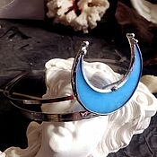 Украшения handmade. Livemaster - original item Blue Crescent Tiara (h4-005). Handmade.