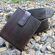 Аксессуары handmade. Livemaster - original item Set wallet belt. Handmade.