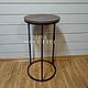 Круглый кофейный столик лофт ROUND brown. Столы. SLIVA wood deco. Ярмарка Мастеров.  Фото №4