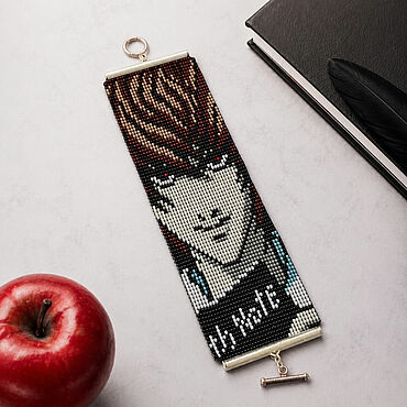 Аниме-браслет «Кира» / Death Note / ручная работа. . Субкультуры ручной работы - Ярмарка Мастеров Субкультуры ручной работы. Ярмарка Мастеров - ручная работа Аниме-браслет «Кира» / Death Note / ручная работа. Handmade.