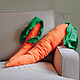 Подушка морковь размер М. Декоративная 3D подушка ручной работы, Подушки, Москва,  Фото №1