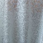 Материалы для творчества handmade. Livemaster - original item Natural silk, devore. white silver. Handmade.
