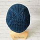 Men's hat made of merino wool. Caps. Needlework Elena Karpachova. My Livemaster. Фото №6