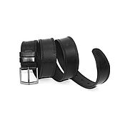 Аксессуары handmade. Livemaster - original item Straps: Men`s leather belt black 40 mm RM-401. Handmade.