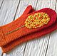 A copy of the work Mittens felted knit mixed media on wood. Mittens. warm hands. Online shopping on My Livemaster.  Фото №2