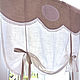 Linen curtains for kitchen drawstring style Provence grey