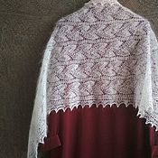 Аксессуары handmade. Livemaster - original item 1g. Stole white knitted, openwork, elegant, handmade, downy.. Handmade.