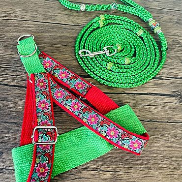Зоотовары ручной работы. Ярмарка Мастеров - ручная работа Шлейка поводок. Handmade.