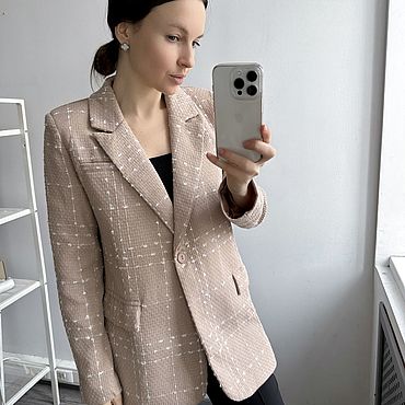 Жакет пиджак твидовый. Centrbutik. Одежда женская ручной работы - Ярмарка Мастеров Одежда женская ручной работы. Ярмарка Мастеров - ручная работа Жакет пиджак твидовый. Handmade.