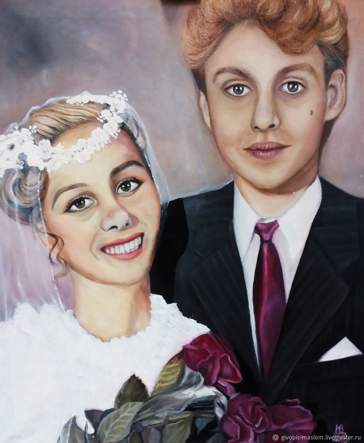 Свадебный портрет живопись