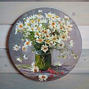 Картины и панно handmade. Livemaster - original item Paintings:Oil painting of Daisies. Handmade.