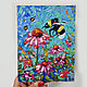 Bee and Daisy Flowers Oil Painting Buy Bee Paintings. Pictures. Vladyart. My Livemaster. Фото №5