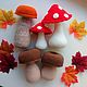 Knitted mushroom Knit food play set Mushroom orange-cap Boletus boletus, Doll food, Kemerovo,  Фото №1