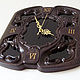 Wall clock 'Great time' wooden black glass. Watch. KancyrevDecoration. My Livemaster. Фото №4