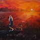 Oil Painting Red Sunset, Pictures, Bataysk,  Фото №1