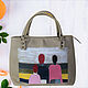 Leather artistic handbag "Malevich. Three female figures", Classic Bag, Bologna,  Фото №1