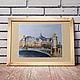 Order Painting Paris in watercolor (Alexander III bridge beige gray-blue). Pastelena. Livemaster. . Pictures Фото №3