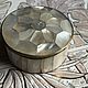 Pillbox 'White flower', mother of pearl, brass, Europe. Vintage Souvenirs. Dutch West - Indian Company. My Livemaster. Фото №5