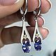 Orchid earrings with tanzanites. Earrings. MJ. Online shopping on My Livemaster.  Фото №2