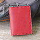 Red Leather Card Holder for Cards, Slim Wallet. Cardholder. KodamaLife. Online shopping on My Livemaster.  Фото №2