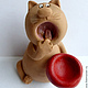 Order Feed the cat!. smile in clay. Livemaster. . Stuffed Toys Фото №3