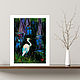 Mini painting Heron bird miniature oil painting with birds. Pictures. Colibri Art - Oil Painting. My Livemaster. Фото №4