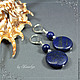 Earrings of lapis lazuli 'figure sky', Earrings, Yaroslavl,  Фото №1