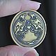 Монета из бронзы с рунами викингов, кельтскими узорами, Сувениры, Чебоксары,  Фото №1