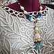Necklace 'Blue dawn' (pearls, lapis lazuli, crystal). Necklace. Pani Kratova (panikratova). My Livemaster. Фото №5
