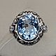 Silver ring with natural topaz 12h10 mm. Rings. yakitoriya. Online shopping on My Livemaster.  Фото №2