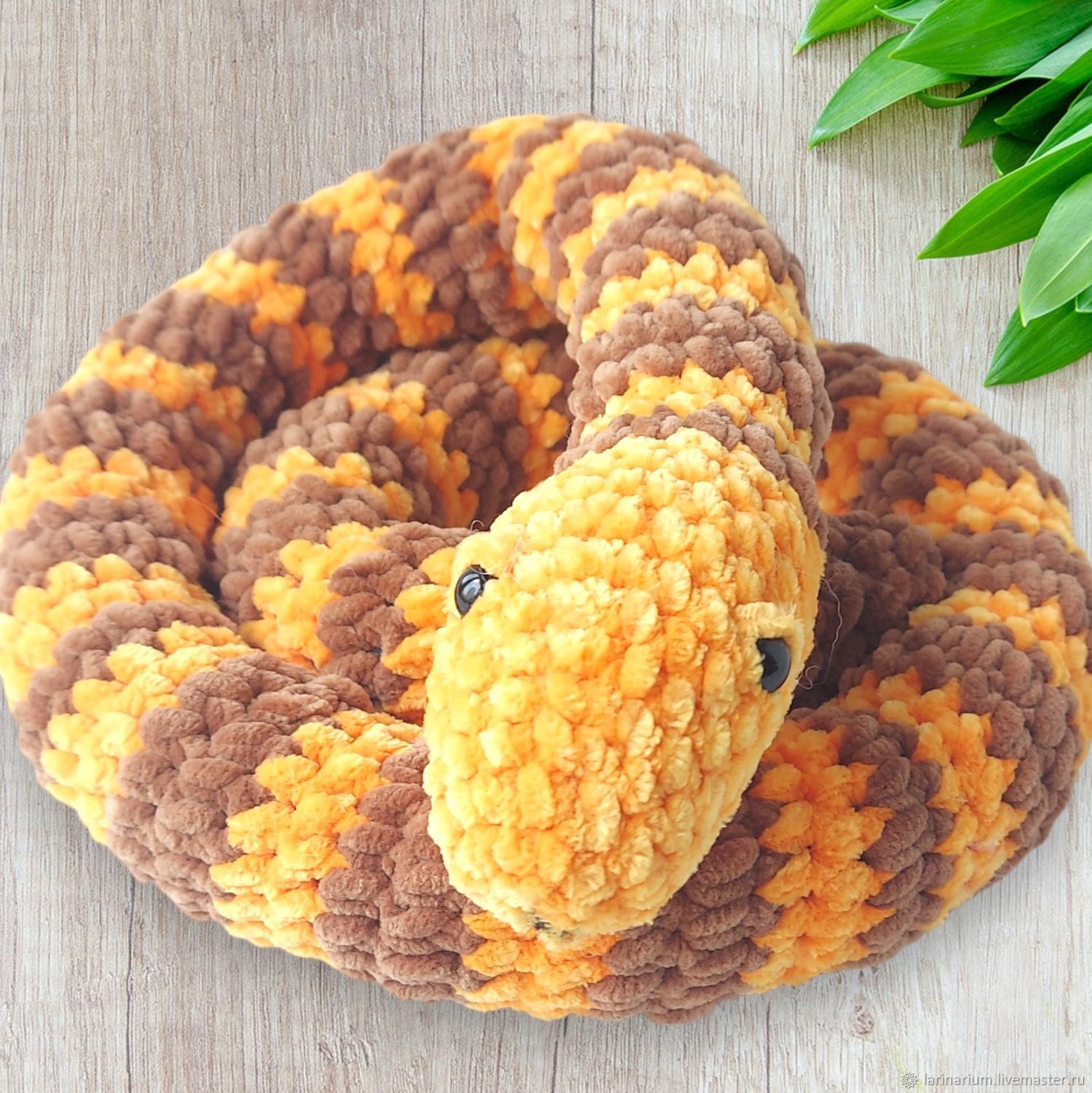 Мягкая игрушка "Змейка рыжая" купить в интернет-магазине Ярмарка ...