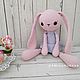 Amigurumi pink Bunny girl for kids long-eared alien, Amigurumi dolls and toys, Saki,  Фото №1