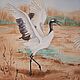 Dance of Japanese cranes watercolor painting. Pictures. marselart. My Livemaster. Фото №5