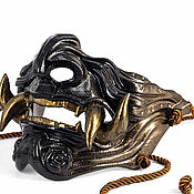 Субкультуры handmade. Livemaster - original item Half mask in Japanese style 