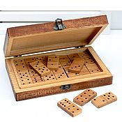 Активный отдых и развлечения handmade. Livemaster - original item Domino wooden Gift set. Handmade.