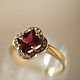 Ring with garnet and diamonds 'the Scarlet flower', gold. Rings. EdGems jewerly. Online shopping on My Livemaster.  Фото №2